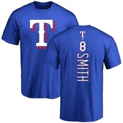 Men's Texas Rangers Josh Smith ＃8 Backer T-Shirt - Royal