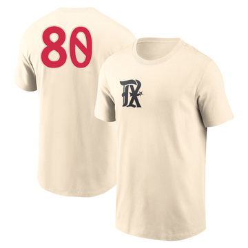 Men's Texas Rangers Kumar Rocker ＃80 2023 City Connect Name & Number T-Shirt - Cream