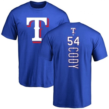 Men's Texas Rangers Kyle Cody ＃54 Backer T-Shirt - Royal