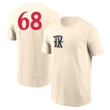 Men's Texas Rangers Marc Church ＃68 2023 City Connect Name & Number T-Shirt - Cream