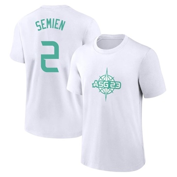 Men's Texas Rangers Marcus Semien ＃2 Game 2023 All-Star Name & Number T-Shirt - White