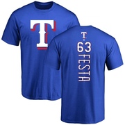 Men's Texas Rangers Matt Festa ＃63 Backer T-Shirt - Royal