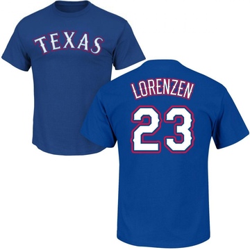 Men's Texas Rangers Michael Lorenzen ＃23 Roster Name & Number T-Shirt - Royal