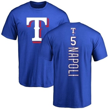 Men's Texas Rangers Mike Napoli ＃5 Backer T-Shirt - Royal