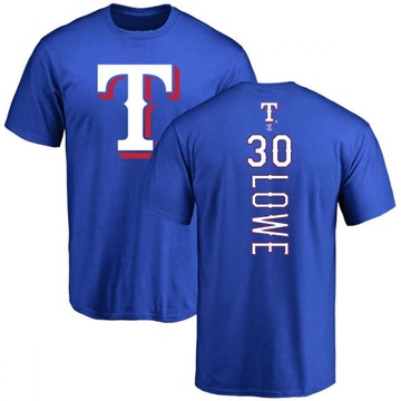 Men's Texas Rangers Nathaniel Lowe ＃30 Backer T-Shirt - Royal