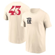 Men's Texas Rangers Owen White ＃43 2023 City Connect Name & Number T-Shirt - Cream