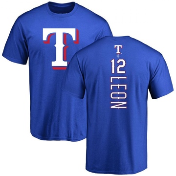 Men's Texas Rangers Sandy Leon ＃12 Backer T-Shirt - Royal