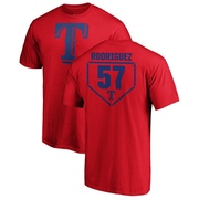 Men's Texas Rangers Yerry Rodriguez ＃57 RBI T-Shirt - Red