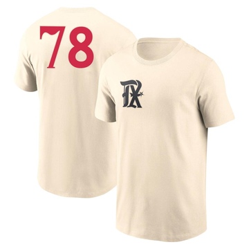 Men's Texas Rangers Zachary Kent ＃78 2023 City Connect Name & Number T-Shirt - Cream