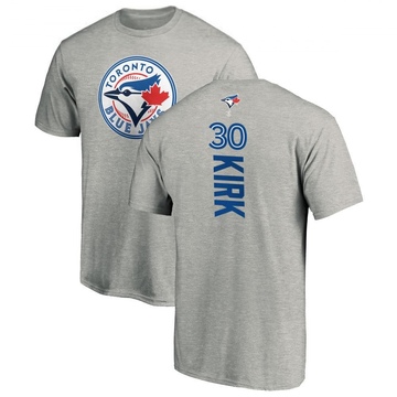 Men's Toronto Blue Jays Alejandro Kirk ＃30 Backer T-Shirt Ash