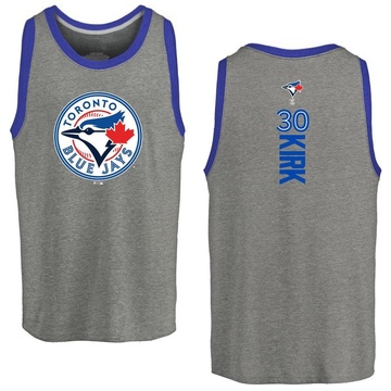 Men's Toronto Blue Jays Alejandro Kirk ＃30 Backer Tank Top Ash