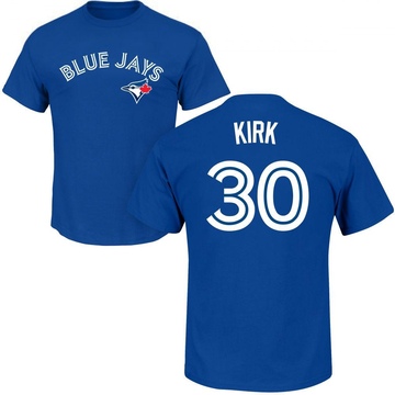 Men's Toronto Blue Jays Alejandro Kirk ＃30 Roster Name & Number T-Shirt - Royal