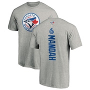 Men's Toronto Blue Jays Alek Manoah ＃6 Backer T-Shirt Ash