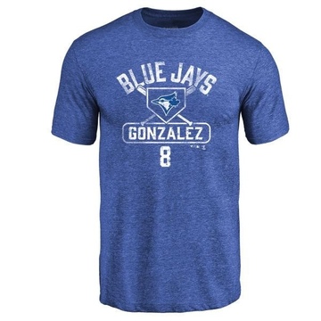 Men's Toronto Blue Jays Alex Gonzalez ＃8 Base Runner T-Shirt - Royal