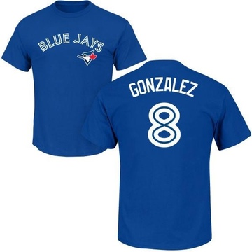 Men's Toronto Blue Jays Alex Gonzalez ＃8 Roster Name & Number T-Shirt - Royal