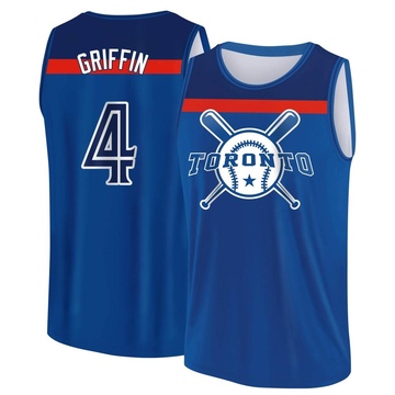 Men's Toronto Blue Jays Alfredo Griffin ＃4 Legend Baseball Tank Top - Royal/Navy