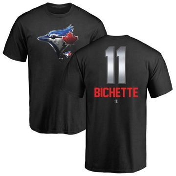 Men's Toronto Blue Jays Bo Bichette ＃11 Midnight Mascot T-Shirt - Black