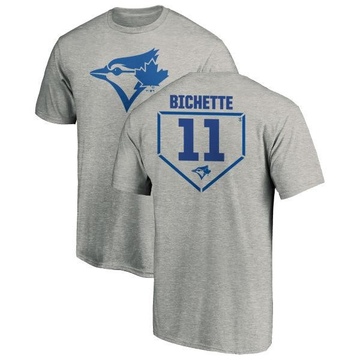 Men's Toronto Blue Jays Bo Bichette ＃11 RBI T-Shirt Heathered - Gray