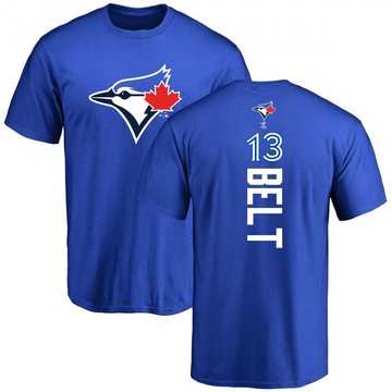 Men's Toronto Blue Jays Brandon Belt ＃13 Backer T-Shirt - Royal
