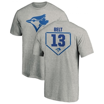 Men's Toronto Blue Jays Brandon Belt ＃13 RBI T-Shirt Heathered - Gray