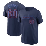 Men's Toronto Blue Jays Brandon Eisert ＃60 2024 City Connect Name & Number T-Shirt - Navy