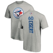 Men's Toronto Blue Jays Brandon Eisert ＃60 Backer T-Shirt Ash