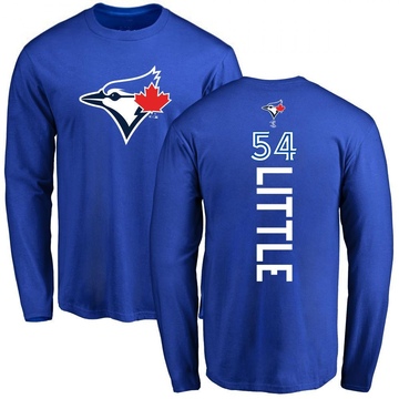 Men's Toronto Blue Jays Brendon Little ＃54 Backer Long Sleeve T-Shirt - Royal