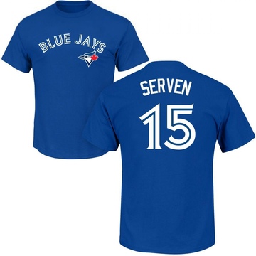 Men's Toronto Blue Jays Brian Serven ＃15 Roster Name & Number T-Shirt - Royal