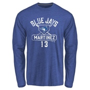 Men's Toronto Blue Jays Buck Martinez ＃13 Base Runner Long Sleeve T-Shirt - Royal