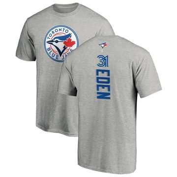 Men's Toronto Blue Jays Cam Eden ＃31 Backer T-Shirt Ash