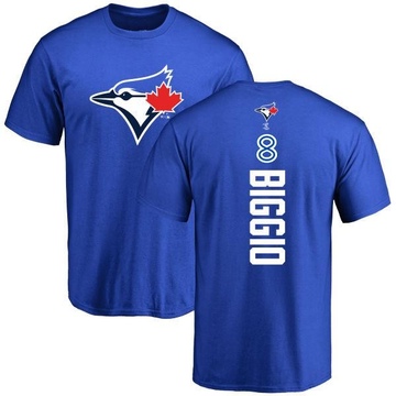 Men's Toronto Blue Jays Cavan Biggio ＃8 Backer T-Shirt - Royal