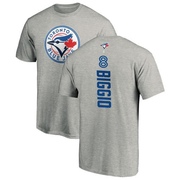 Men's Toronto Blue Jays Cavan Biggio ＃8 Backer T-Shirt Ash