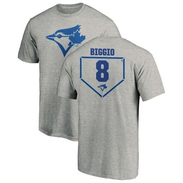 Men's Toronto Blue Jays Cavan Biggio ＃8 RBI T-Shirt Heathered - Gray