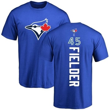 Men's Toronto Blue Jays Cecil Fielder ＃45 Backer T-Shirt - Royal