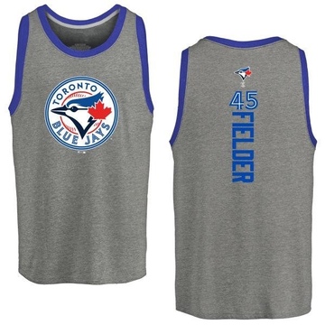 Men's Toronto Blue Jays Cecil Fielder ＃45 Backer Tank Top Ash