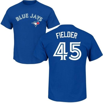 Men's Toronto Blue Jays Cecil Fielder ＃45 Roster Name & Number T-Shirt - Royal