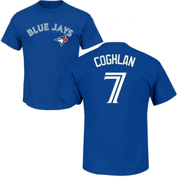 Men's Toronto Blue Jays Chris Coghlan ＃7 Roster Name & Number T-Shirt - Royal