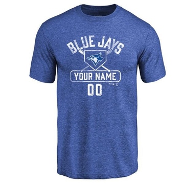 Men's Toronto Blue Jays Custom ＃00 Base Runner T-Shirt - Royal