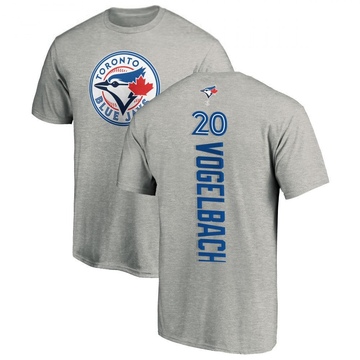 Men's Toronto Blue Jays Daniel Vogelbach ＃20 Backer T-Shirt Ash