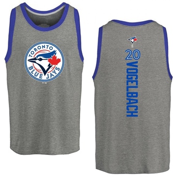 Men's Toronto Blue Jays Daniel Vogelbach ＃20 Backer Tank Top Ash