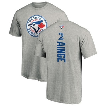 Men's Toronto Blue Jays Danny Ainge ＃2 Backer T-Shirt Ash