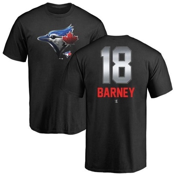 Men's Toronto Blue Jays Darwin Barney ＃18 Midnight Mascot T-Shirt - Black
