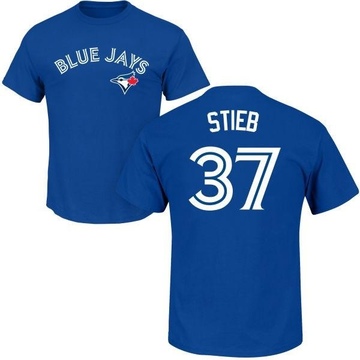 Men's Toronto Blue Jays Dave Stieb ＃37 Roster Name & Number T-Shirt - Royal