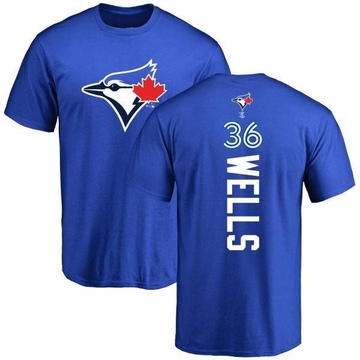 Men's Toronto Blue Jays David Wells ＃36 Backer T-Shirt - Royal