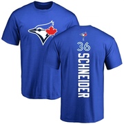 Men's Toronto Blue Jays Davis Schneider ＃36 Backer T-Shirt - Royal