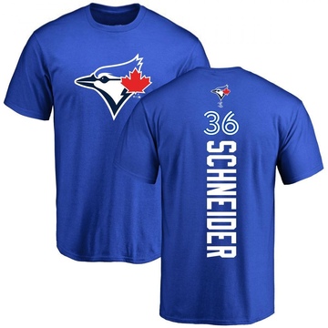 Men's Toronto Blue Jays Davis Schneider ＃36 Backer T-Shirt - Royal