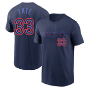 Men's Toronto Blue Jays Dillon Tate ＃33 2024 City Connect Name & Number T-Shirt - Navy