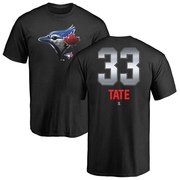 Men's Toronto Blue Jays Dillon Tate ＃33 Midnight Mascot T-Shirt - Black