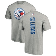 Men's Toronto Blue Jays Easton Lucas ＃62 Backer T-Shirt Ash