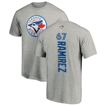 Men's Toronto Blue Jays Emmanuel Ramirez ＃67 Backer T-Shirt Ash